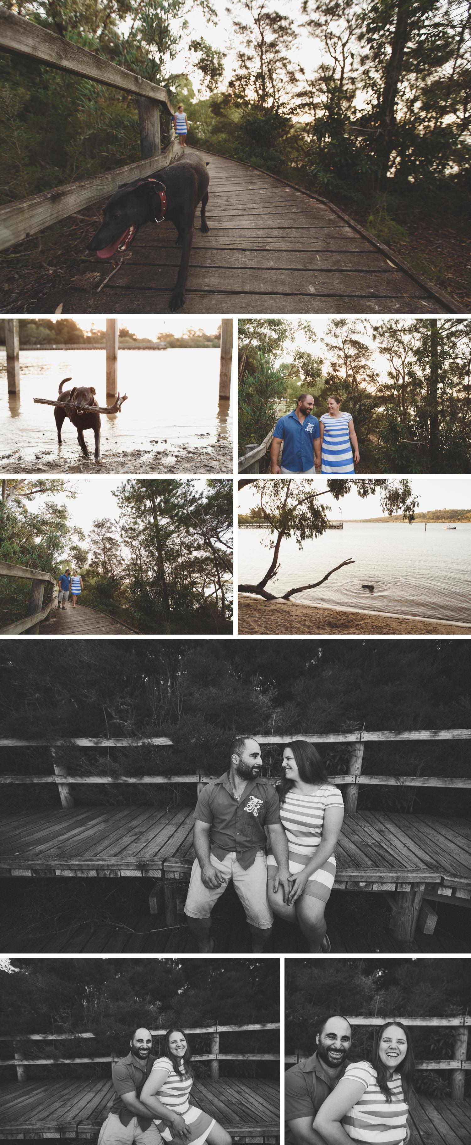 Lake Narracan Gippsland Engagement Shoot, Couple Embracing Engagement Photo by Danae Studios