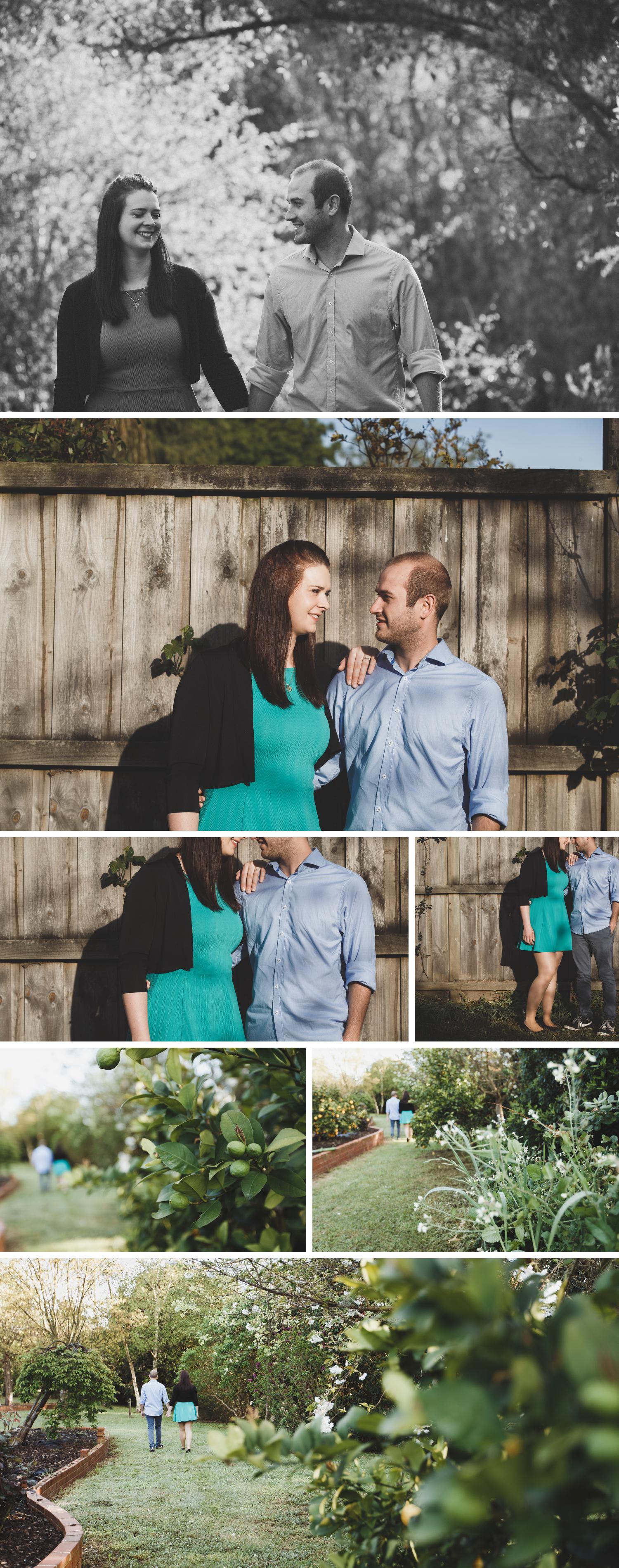 Gippsland Garden Engagement Shoot Beautiful Couple Embracing by Danae Studios