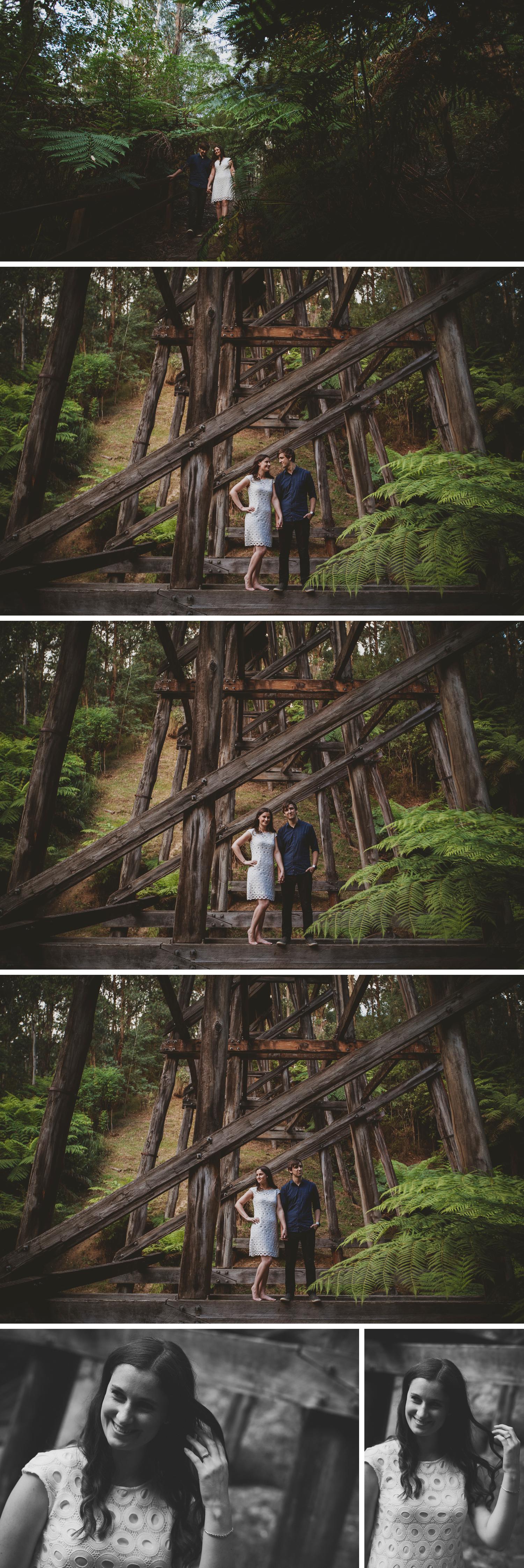 Noojee Tressle Bridge Photos, Engagement Shoot Noojee Victoria, Rainforest Shoot by Danae Studios
