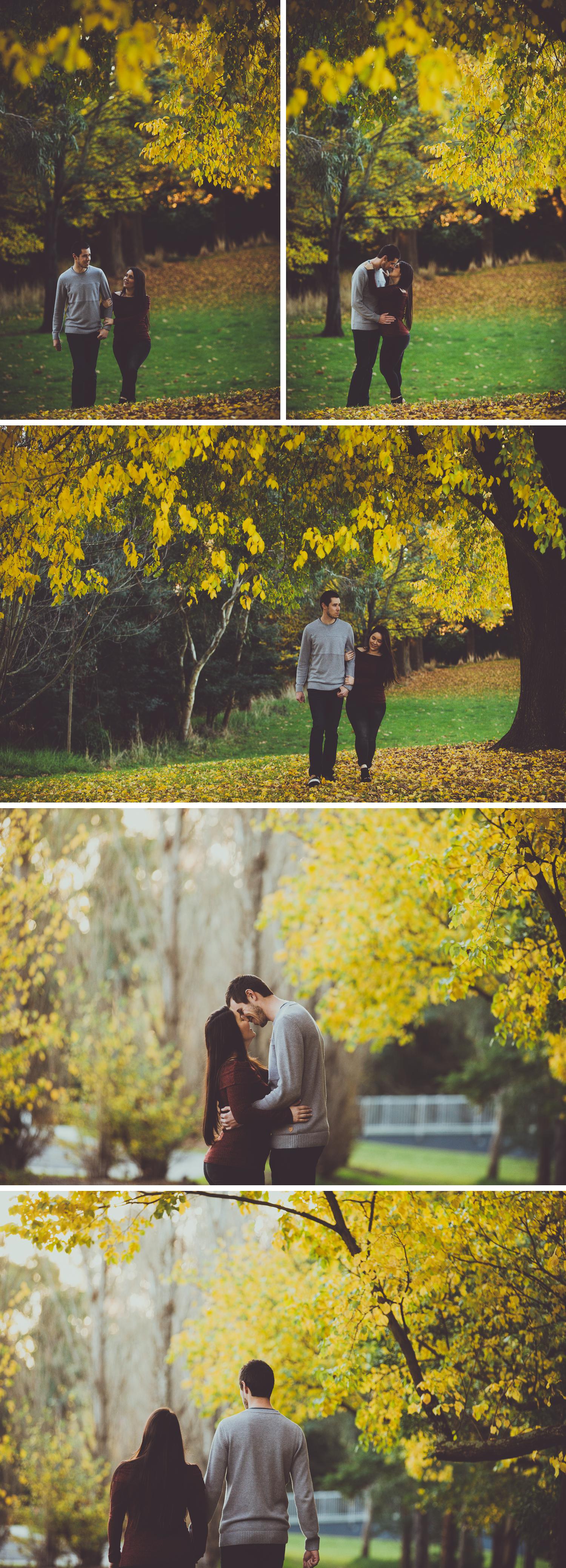 Park Photoshoot Engagement Shoot, Couple Embracing, Soft Light by Danae Studios