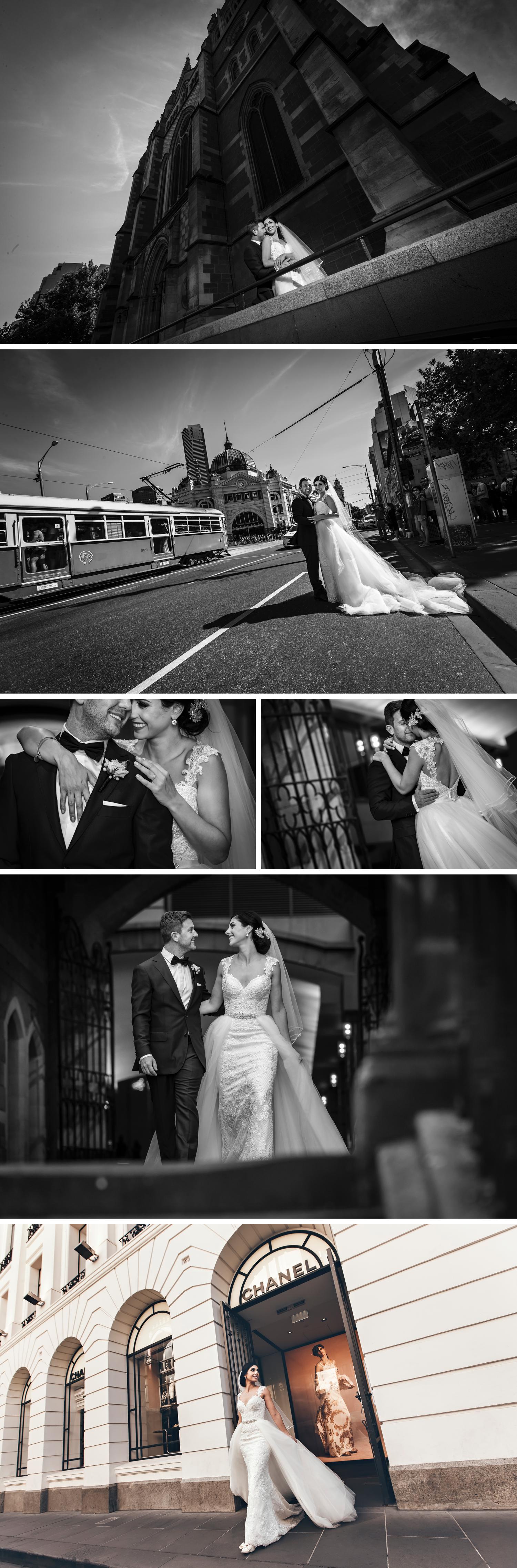 Melbourne Wedding photo, Flinders Street Station Wedding, Bridal Party Wedding Photo by Danae Studios
