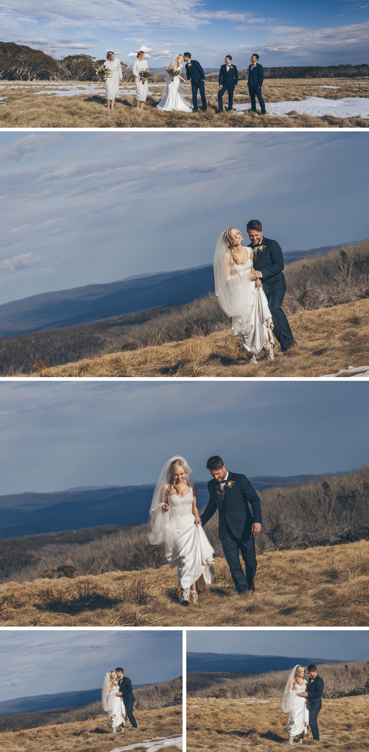 Rundells Alpine Lodge Wedding, Snow Wedding Photos, Beautiful Wedding Photos by Danae Studios, Bride and Groom Embracing