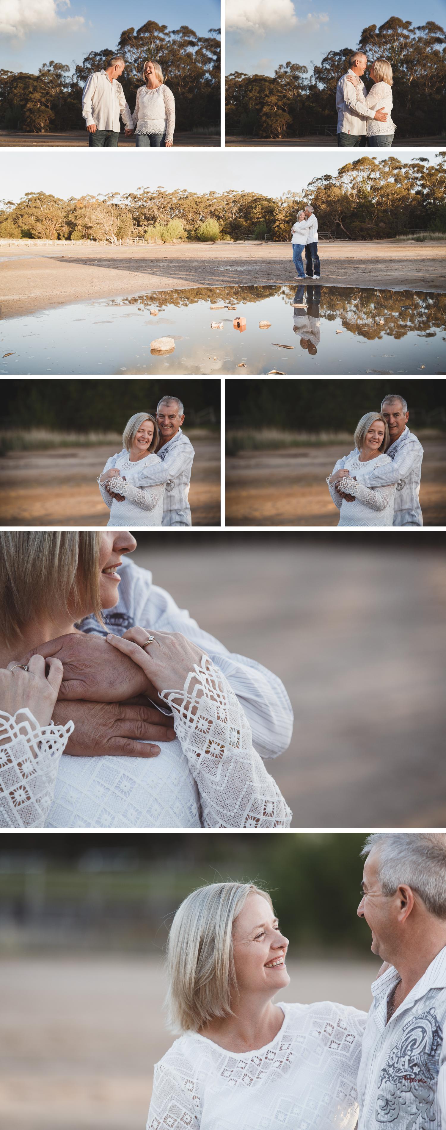 Lake Narracan Couple Engagement Shoot Gippsland, Beautiful Sunset Engagement Photos by Danae Studios