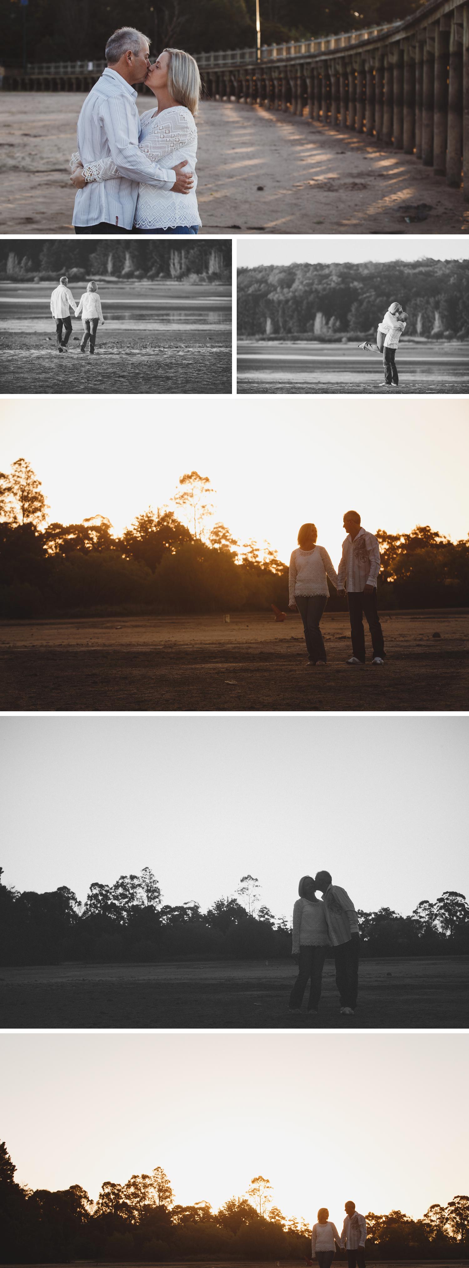 Lake Narracan Couple Engagement Shoot Gippsland, Beautiful Sunset Engagement Photos by Danae Studios