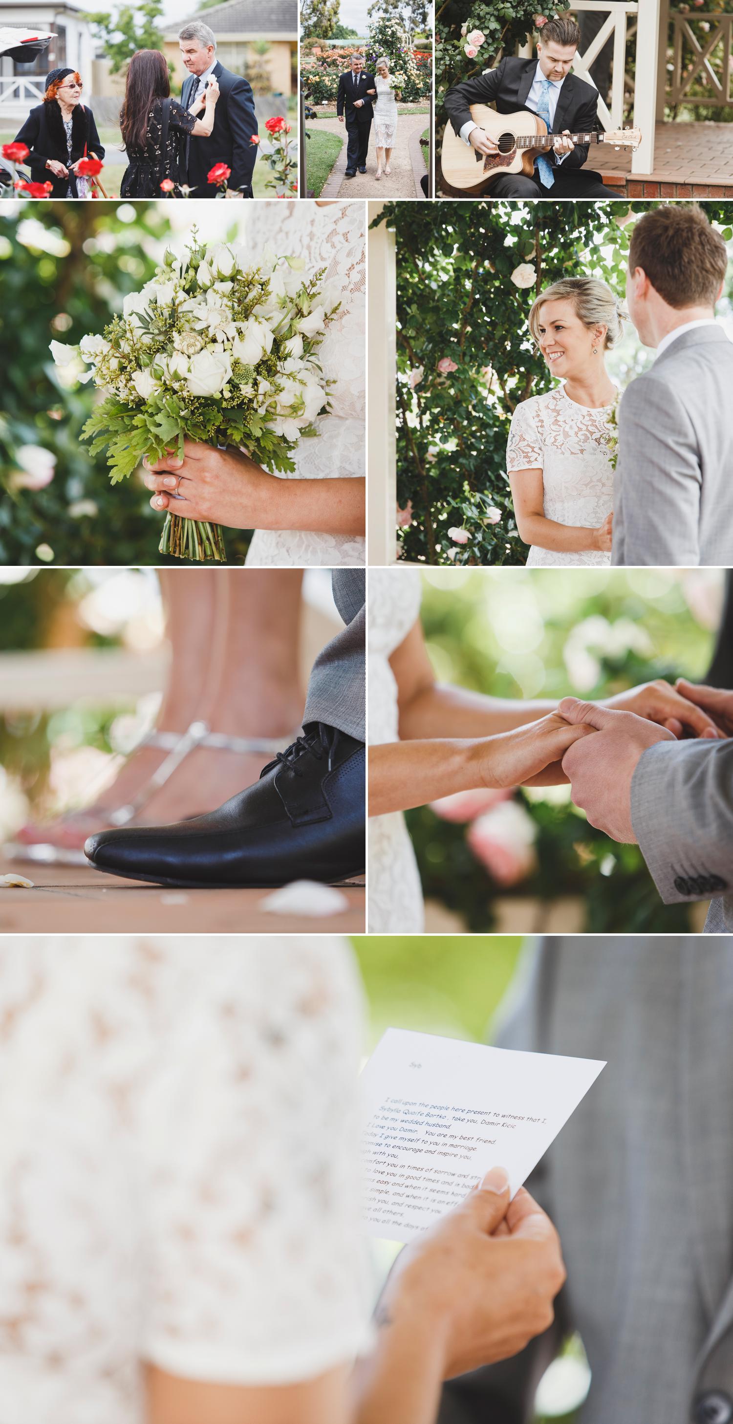 Beautiful Garden Wedding Morwell Gippsland, Bride and Groom Embracing, Wedding Flowers Photo by Danae Studios