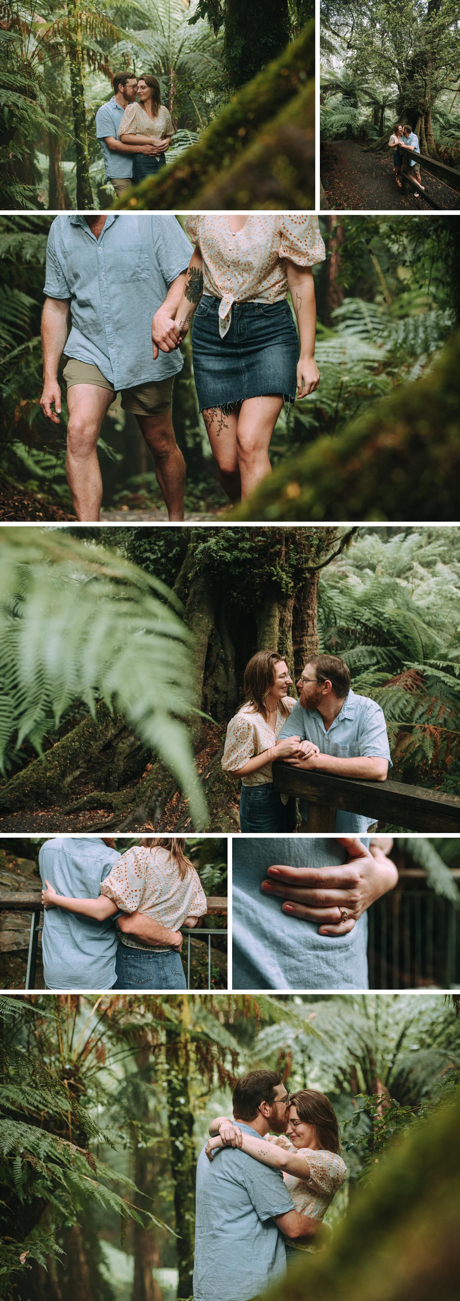 Tara Bulga Engagement Shoot Rainforest Wedding Gippsland Beautiful Wedding Photos by Danae Studios